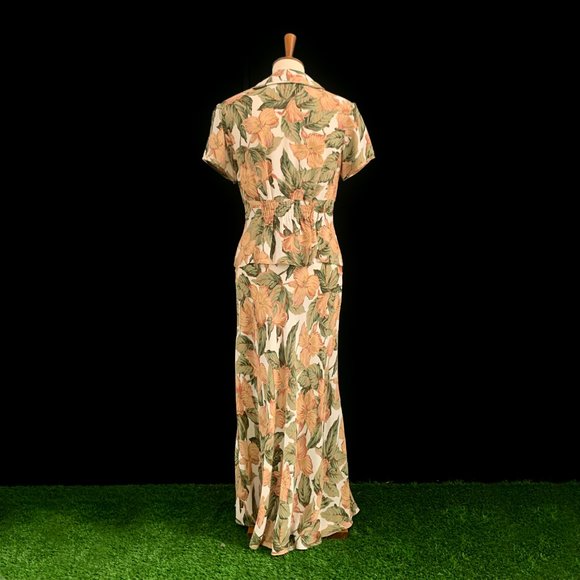 VINTAGE Mica (c. 1990) | Gorgeous!!! Floral Bias Cut Skirt Set | VERY GOOD! - Picture 3 of 9